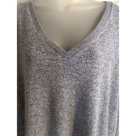 Lucky Brand Pullover Sweater Gray V Neck Super Soft Sz XXL - Picture 2 of 9
